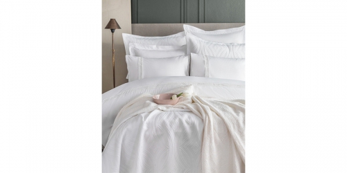 თეთრეულის ნაკრები გადასაფარებლით BELMONT WHITE