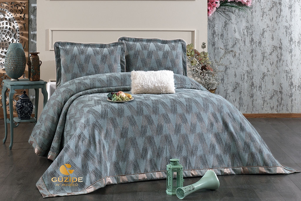 CARPICE TURQUOISE bed spread set
