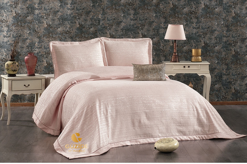 MASAL SALMON PINK bed spread set