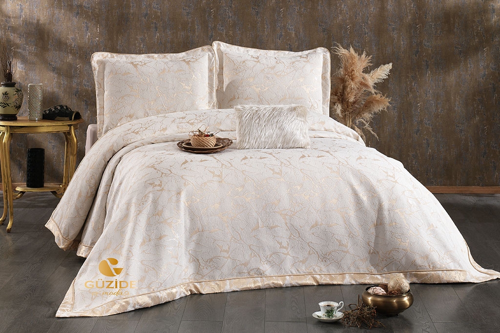 ANGORA ECRU bed spread set