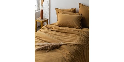 თეთრეული ორგანული პოპლინი SAVANNA MUSTARD