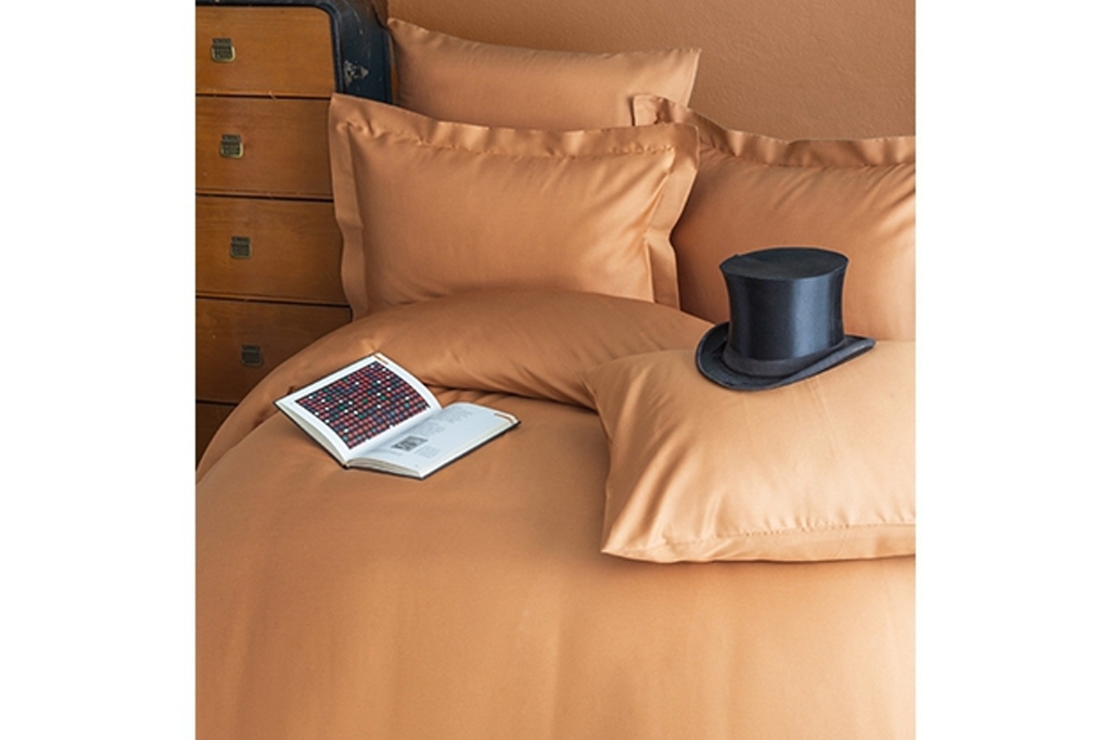 SIMPLY TERRA COTTA Satin Duvet Cover Set