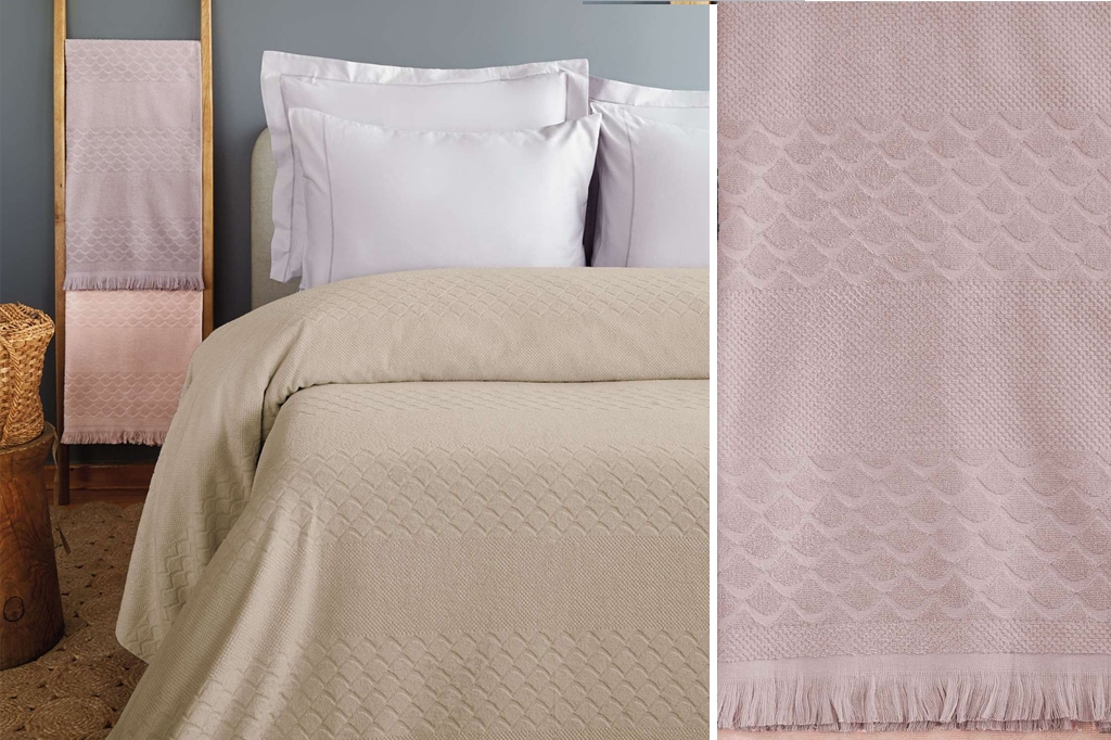 Bamboo Bed Spread, MARI BEIGE