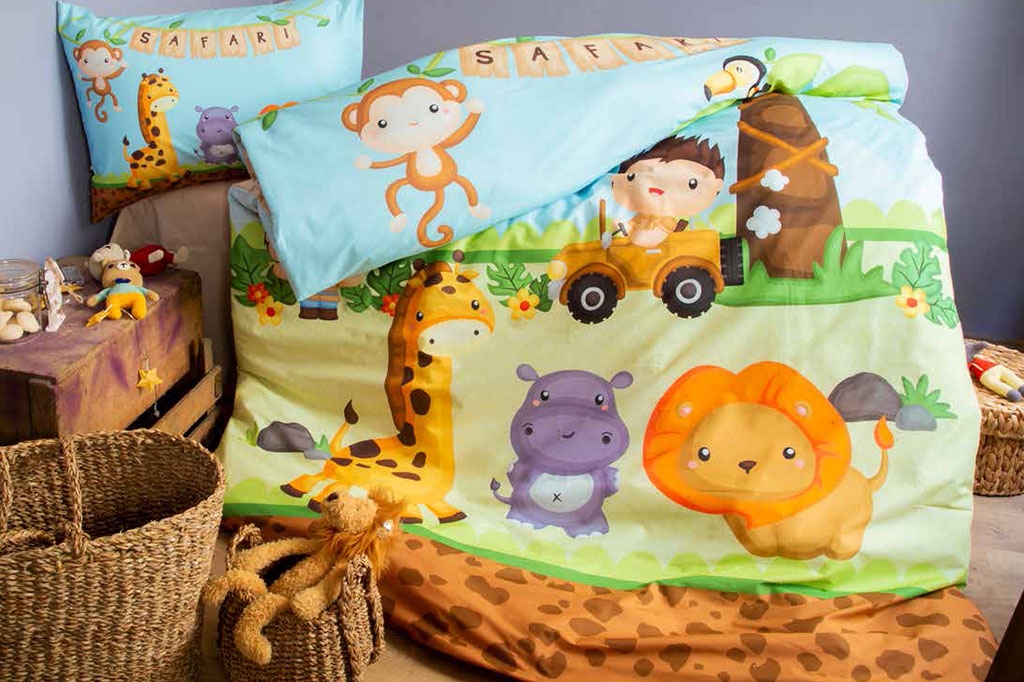 Baby Ranforce Duvet Cover Set, SAFARI