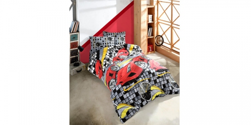 Ranforce Duvet Cover Set SPEED RED