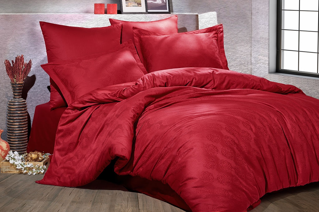 ორსაწოლიანი ჯაკარდის თეთრეული SAMARA RED