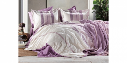 თეთრეულის ნაკრები პიკეს გადასაფარებლით MOLY LILAC
