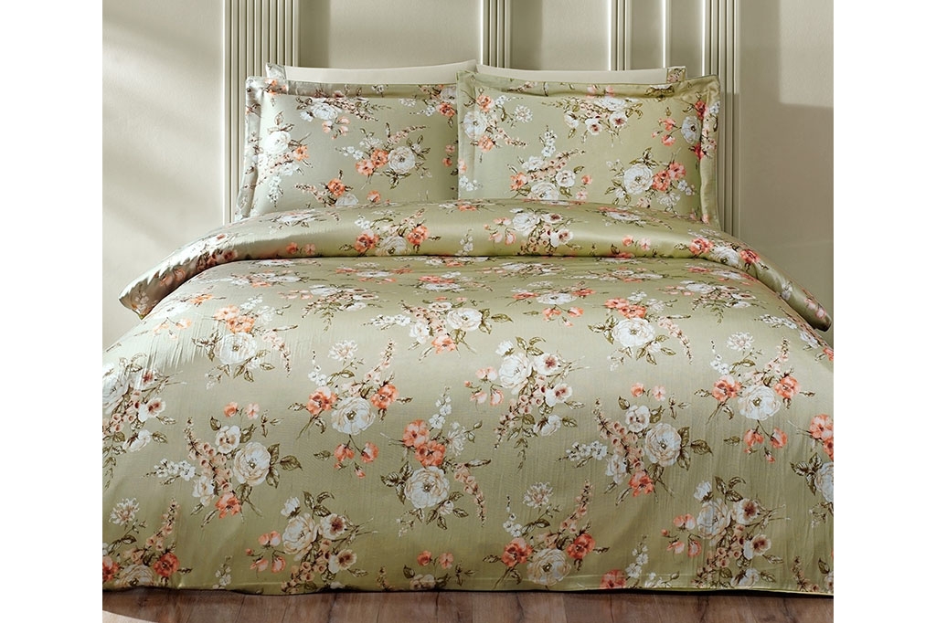 Silk bed linen TIVOLYO EMILIA GREEN