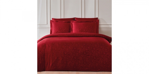 Jacquard bed linen TIVOLYO ALISA BORDO