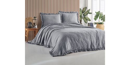 საწოლის გადასაფარებელი ბალიშის პირებით, ორიანი, ILDA GREY