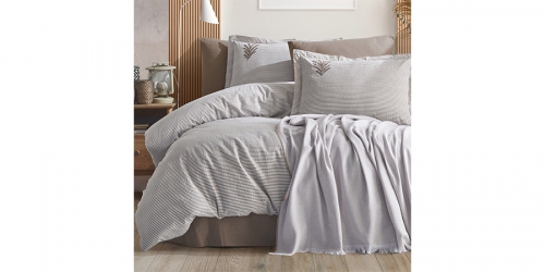 Bed linen and piqué set, double, MARIBEL BEIGE