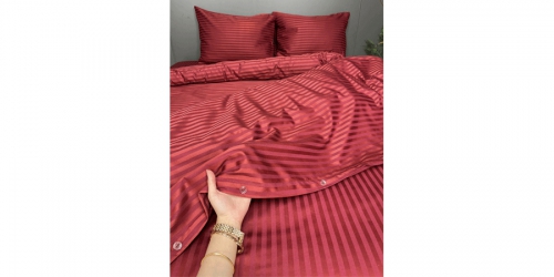 Bedding set, STRIPED BORDO
