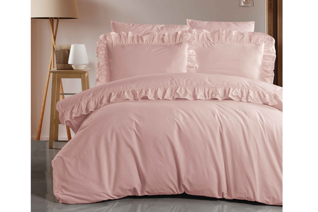 SIKEL ორსაწოლიანი ორგანული ბამბის თეთრეული MERCAN PINK