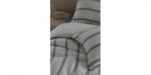 Cotton bed linen PIRENE PETROL