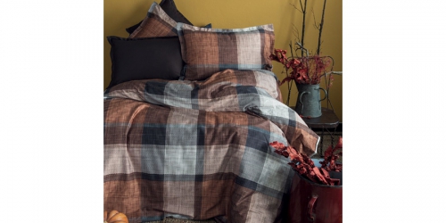 Satin bed linen ISSIMO-DUNLOE CINNAMON