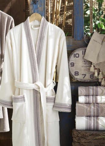 Bathrobe and towel set HARMONY