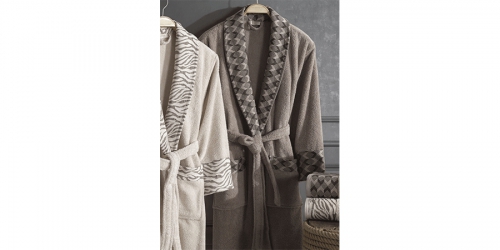 Bathrobe and towel set MERY BEIGE