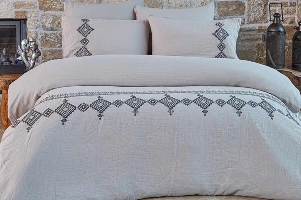 Muslin bed linen ETHICA BEIGE