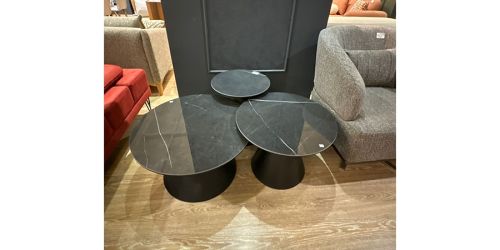 ჟურნალის მაგიდა, სეტი 3ც., ნაცრისფერი