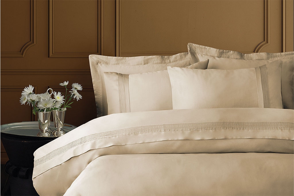 ISSIMO ორსაწოლიანი 300 TC სატინის თეთრეული TALISKER BEIGE