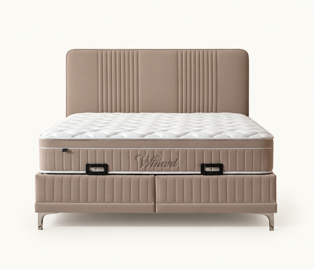 Bed WINART brown, double, 180x200cm.
