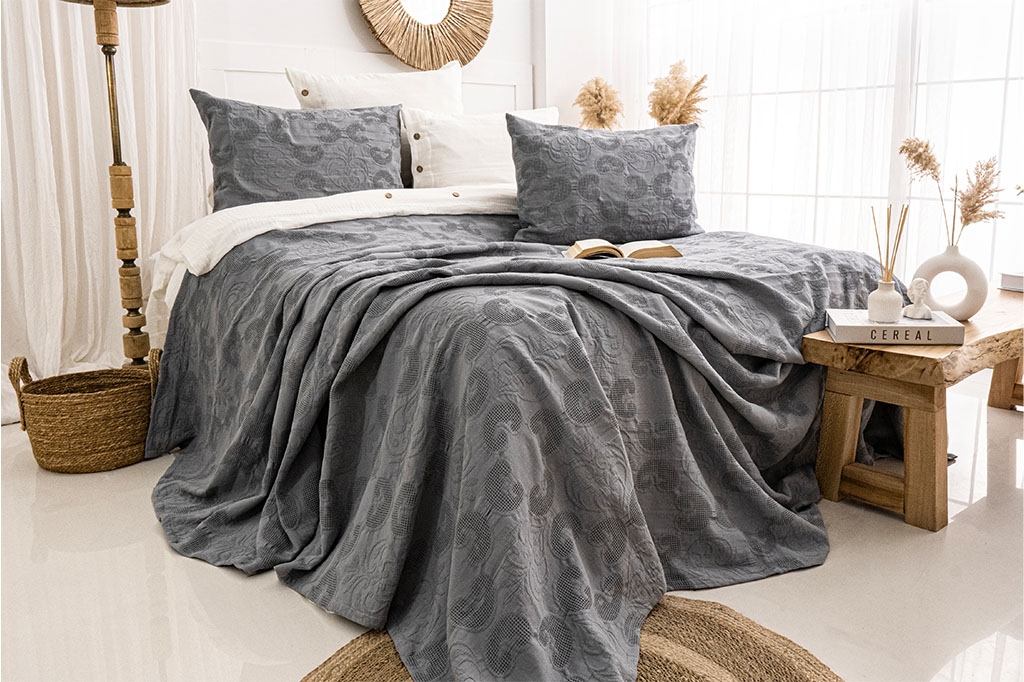 Bedspread ITALO ANTHRACITE