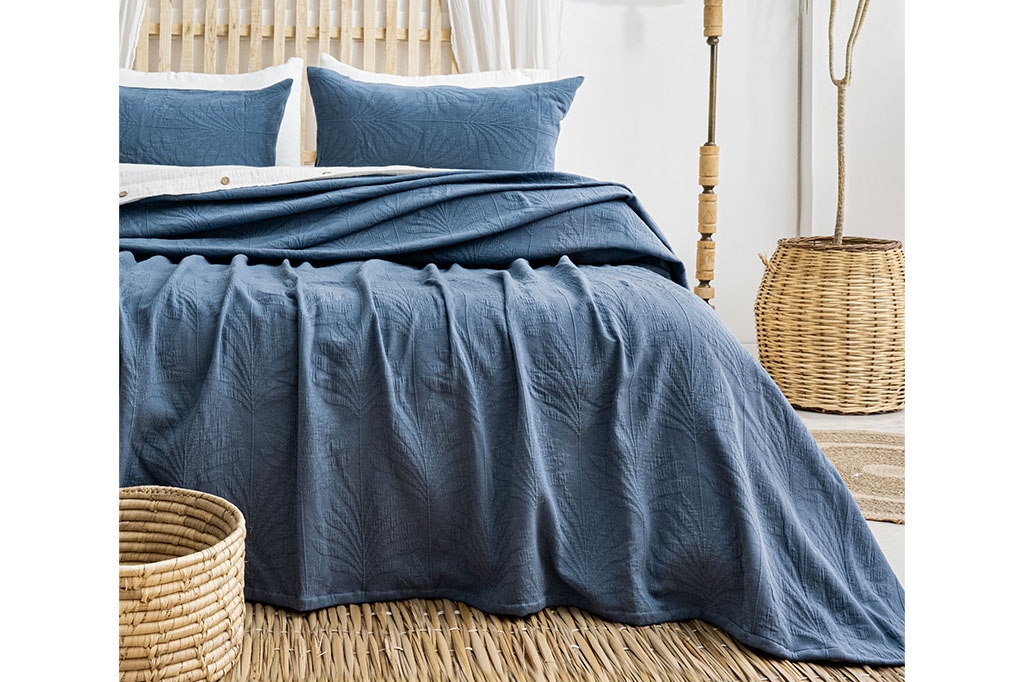 Bedspread SILVIA INDIGO