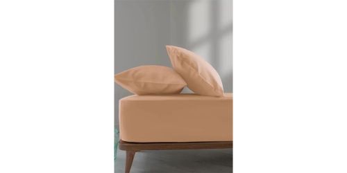 სატინის ზეწარი(რეზინზე) და ბალიშის პირი, ორიანი, SIMPLY BLUSH