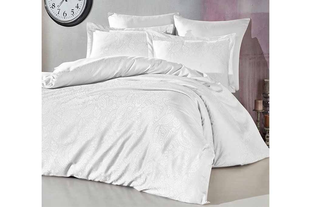 Jacquard bedding LUCIO CREAM