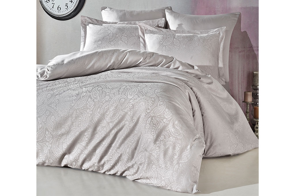 Jacquard bedding set LUCIO LIGHT GREY