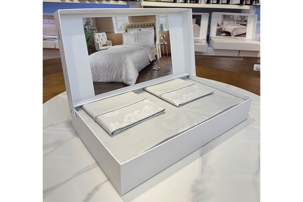 Jacquard bed linen TIVOLYO-FABIO GREY