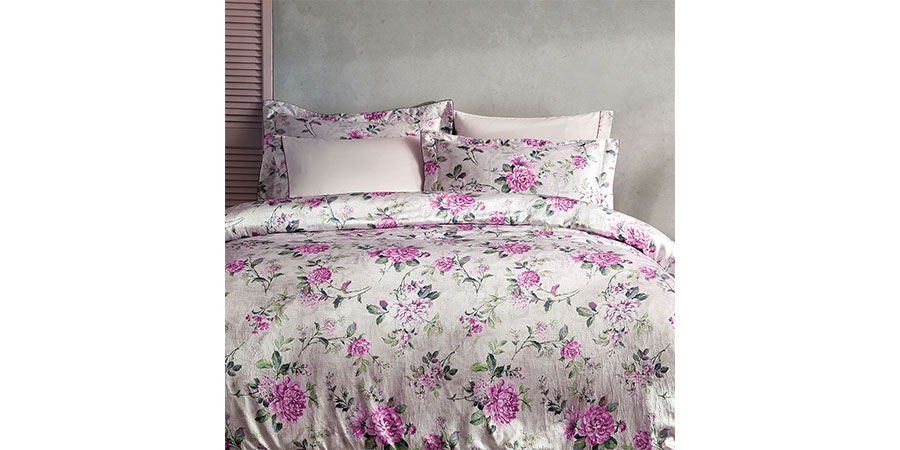 Silk bed linen TIVOLYO LIGNUM BEIGE