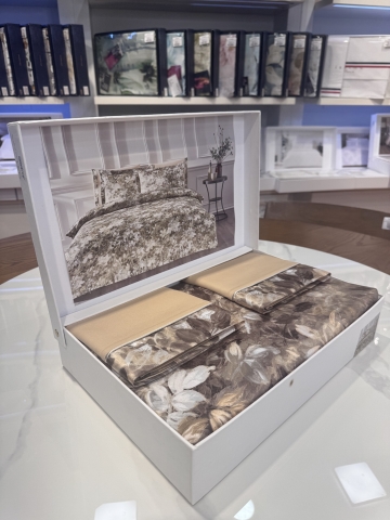აბრეშუმის თეთრეული TIVOLYO LEAVES BEIGE