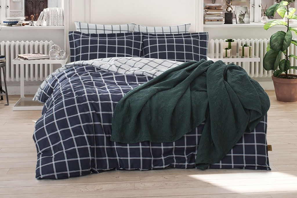 კოტონის თეთრეული CASUAL BLUE
