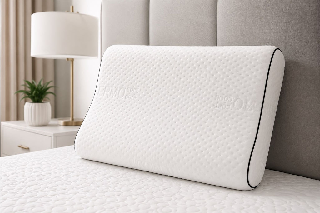 Visco pillow CURVED ORTHEPEDlC PlLLOW Viscotex